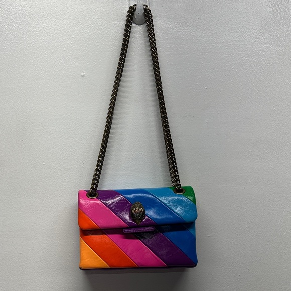 Kurt Geiger Handbags - Kurt Geiger Mini Kensington Bag Purse Rainbow Striped Colorful Leather Crossbody